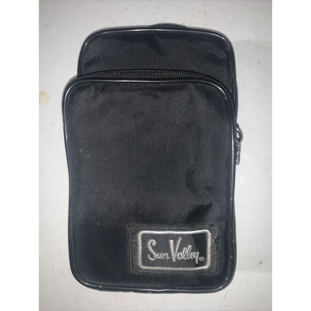 Sun Valley Vintage Camera Bag Gray Black Padded Pockets Shoulder Strap